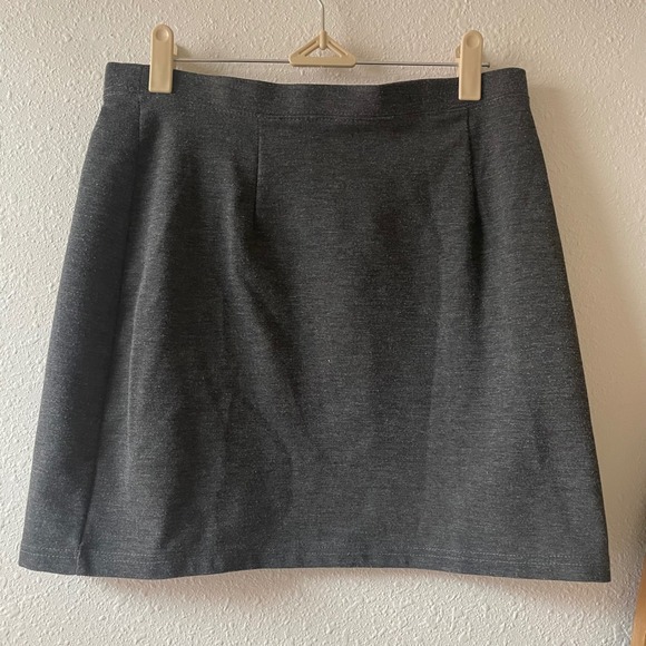 Vintage 90s Off Duty Model Grey Office Siren Mini Skirt - Picture 4 of 6